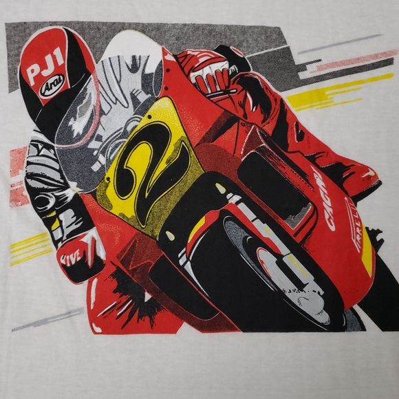 MOTO GP Vintage 1980's NOS Motorcycle Racing Screen Printed Tank - Picture 2 of 3